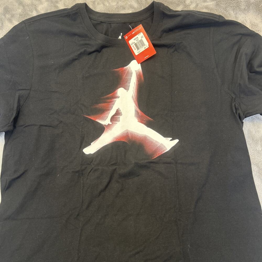 Nike Jordon JumpMan T-shirt Men’s 2X Black 2 sided Graphics Sports Lounge Wear